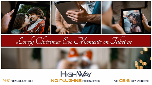 Lovely Christmas Eve Moments on Tablet PC - Project for After Effects (Videohive)