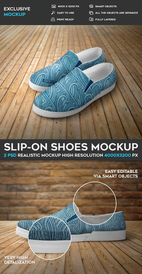 Slip-on Shoes - 2 PSD Mockups