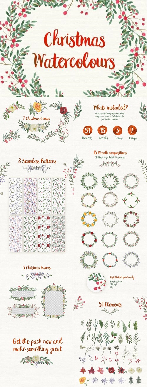 Christmas Watercolour Designs - 2131622