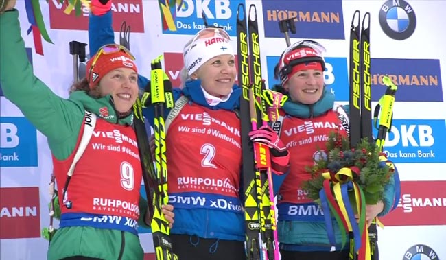 Макарайнен выиграла масс-старт на этапе КМ в Рупольдинге; Вита Семеренко - десятая