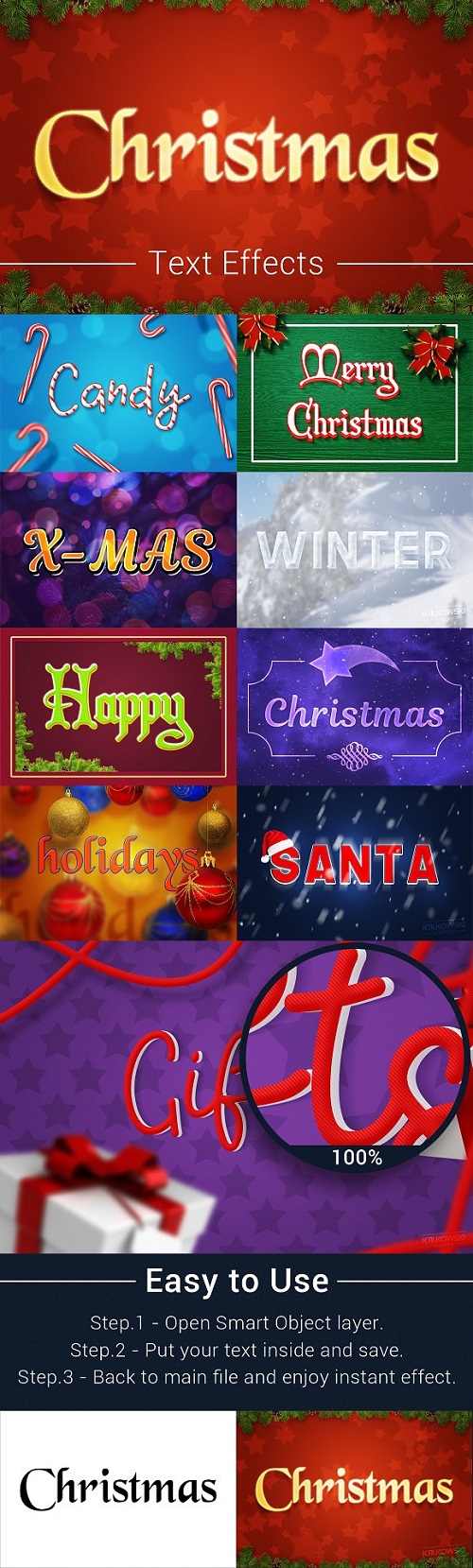 Christmas Text Effects Mockup 2162269