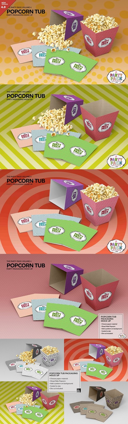 Popcorn Tub Packaging Mock Up - 2198469