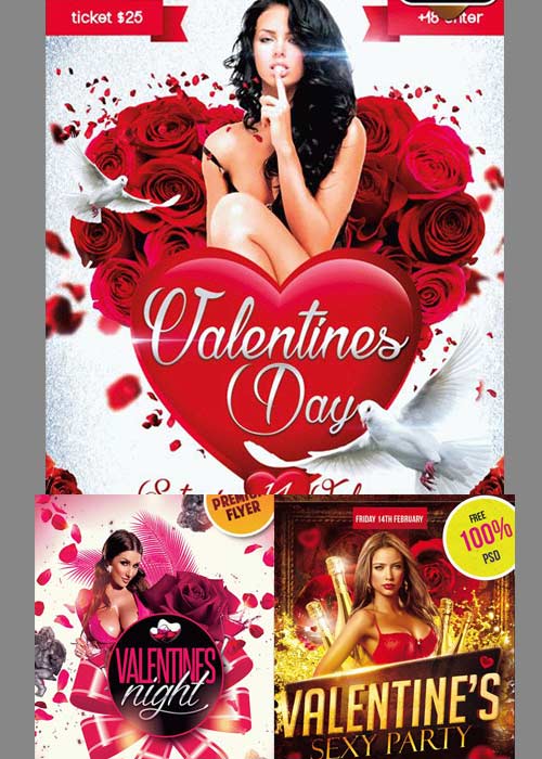Valentines Day 3in1 V6 2018 Flyer Template