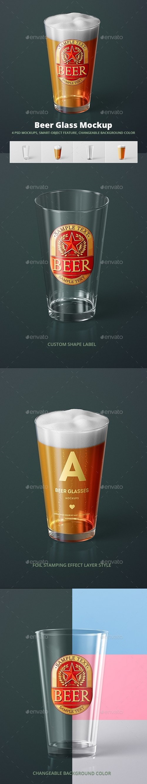 Beer Glass Mock-up - American Pint 21330837