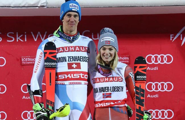 Швейцарец Зенхойзерн и норвежка Хавер-Лезет победили в параллельном слаломе на шведском этапе КМ