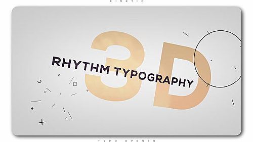 3D Rhythm Typography Intro - Project for After Effects (Videohive)