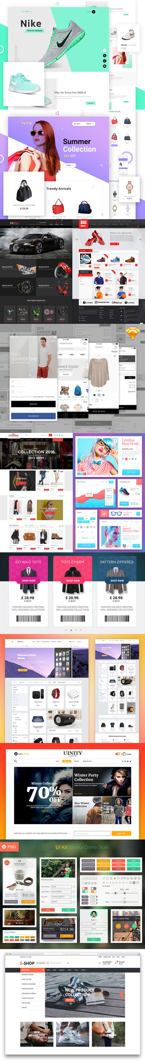 12 Ecommerce PSD Templates to create the Best Online Shop !