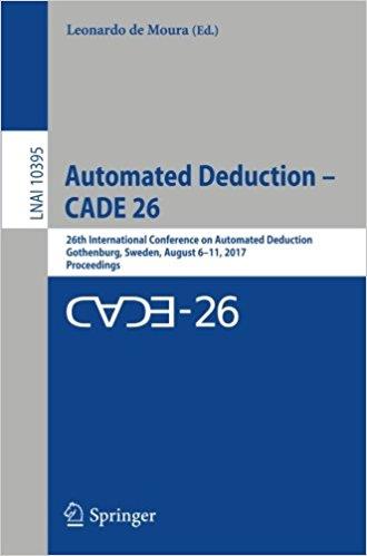 Automated Deduction - CADE 26 26th International Conference on Automated Deduction