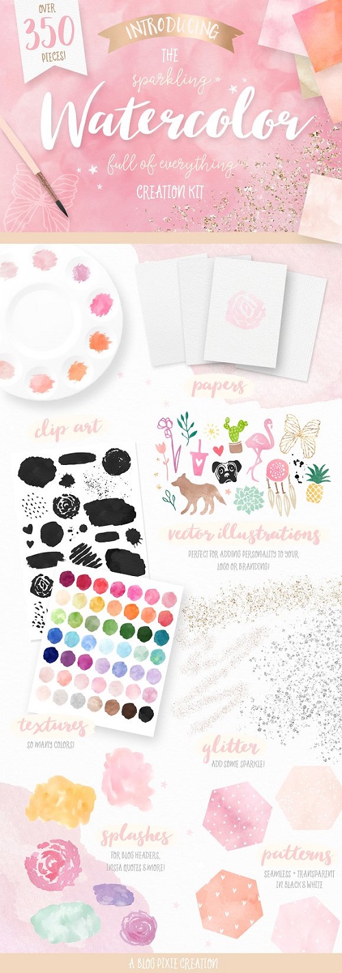 Watercolor Textures Creation Kit 1863888