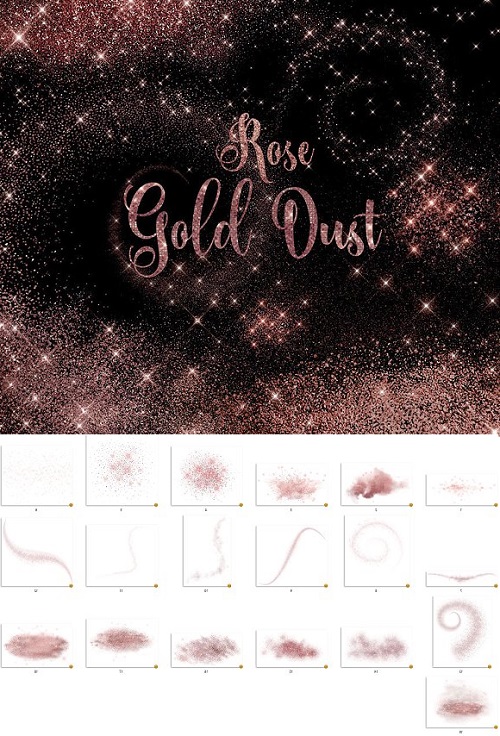 Rose Gold Dust Overlays - 2122413