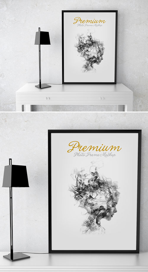 Premium Photo Frame PSD Mockup