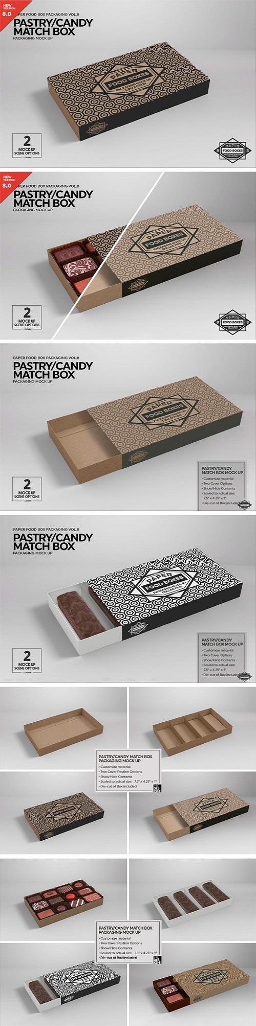 Match Box Style Packaging MockUp 2181811