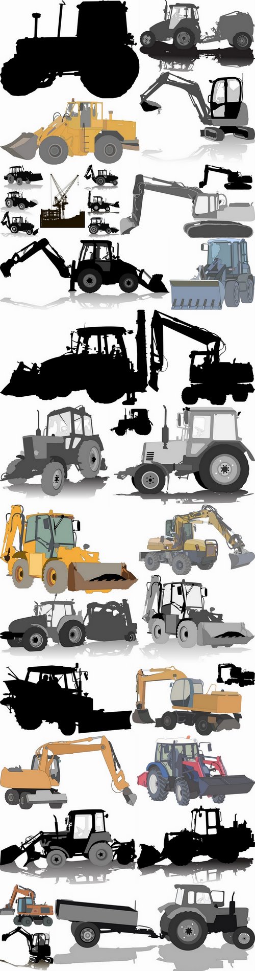 Tractor excavator bulldozer construction equipment 25 EPS