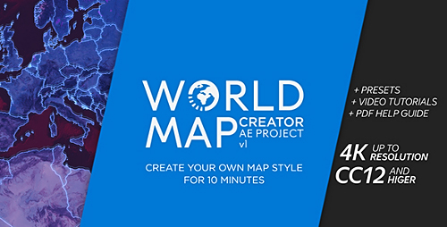 World Map Creator - Project for After Effects (Videohive)