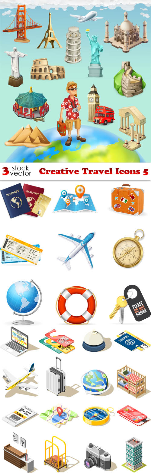 Vectors - Creative Travel Icons 5
