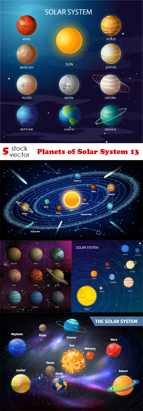 Vectors - Planets of Solar System 13
