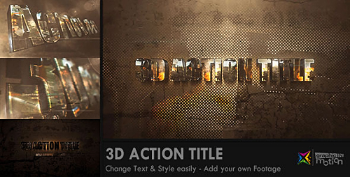 3D Action Title Opener - Project for After Effects (Videohive)
