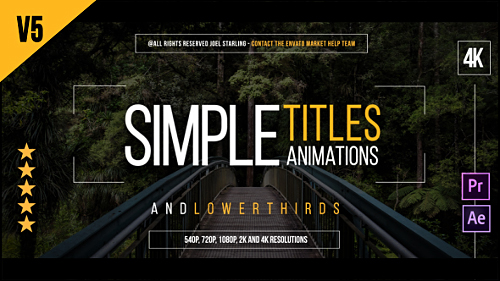Gold Simple Titles V5.3 - Project for After Effects (Videohive)