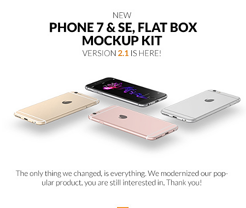 Phone 7 & SE / Flat Box - Mockup Kit V2.1 - Project for After Effects (Videohive)