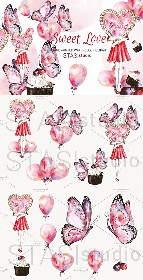 Love Clipart Pink Butterflies 1590314
