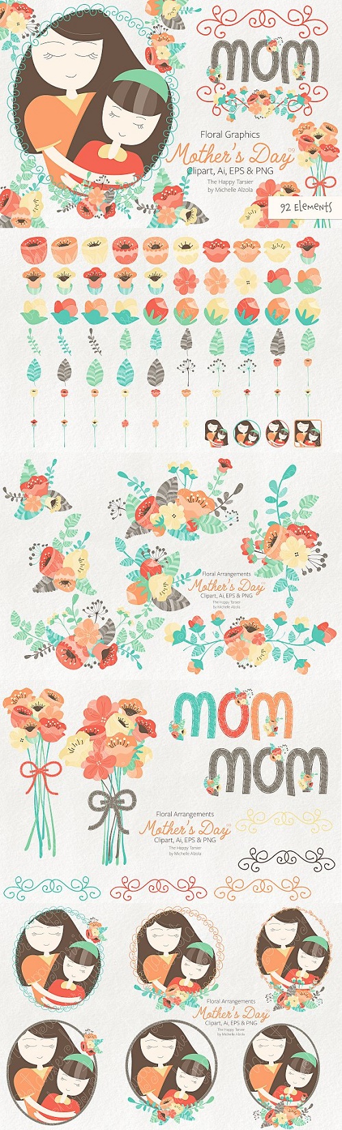 Mother's Day Clipart and Vector Grap - 2350866