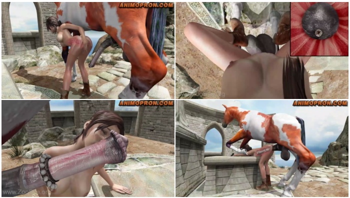 Horse lara porn and Lara Croft