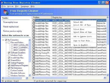 Eusing Free Registry Cleaner 4.6 Portable