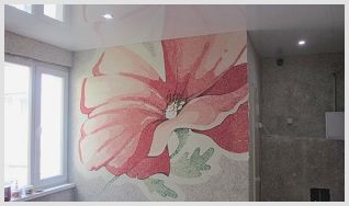 Рисунки жидкими обоями на стене: специфика метода декорирования 