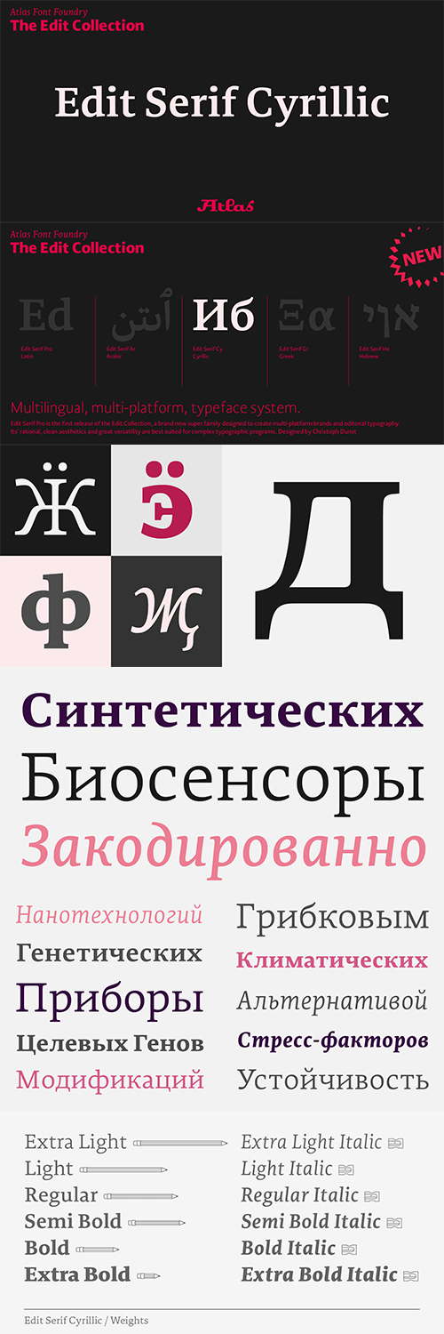 Edit Serif Cyrillic font family