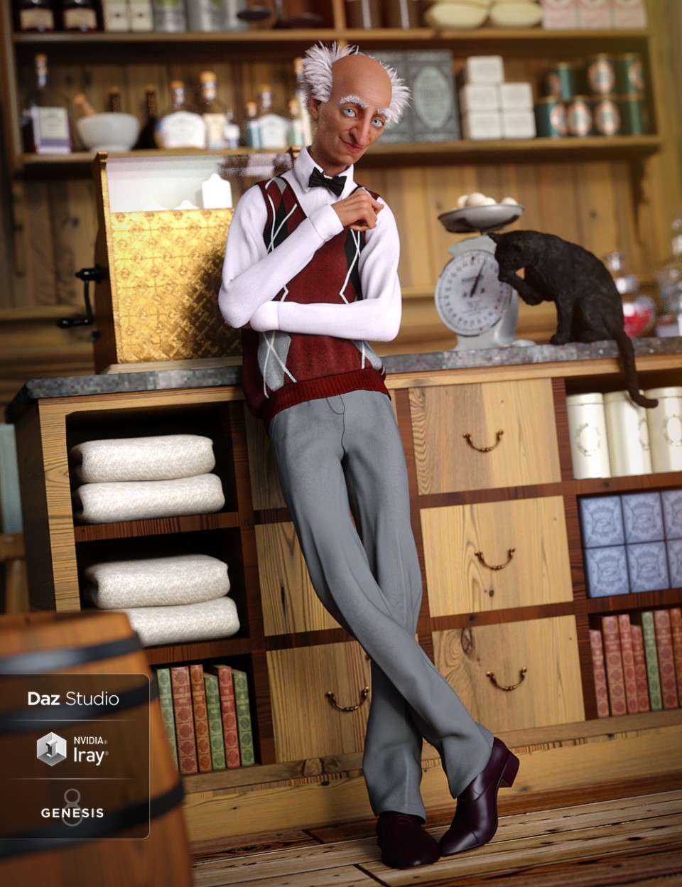 Sweater Vest Outfit for Genesis 8 Male(s)
