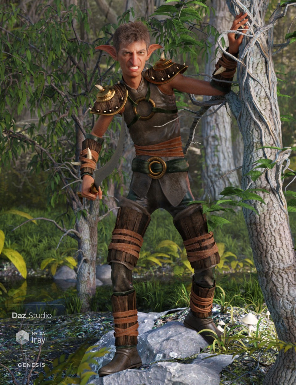 Oak Defender Outfit for Genesis 8 Male(s)