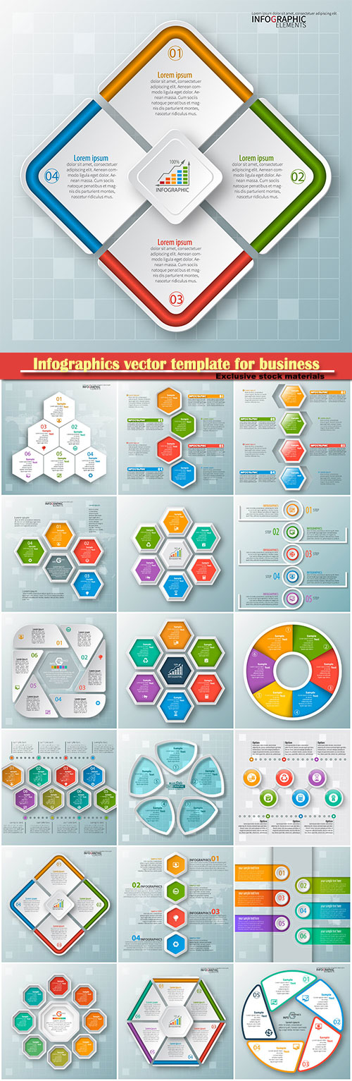 Infographics vector template for business presentations or information banner # 43
