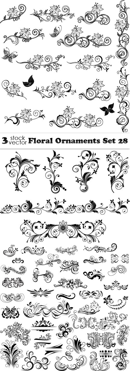 Vectors - Floral Ornaments Set 28