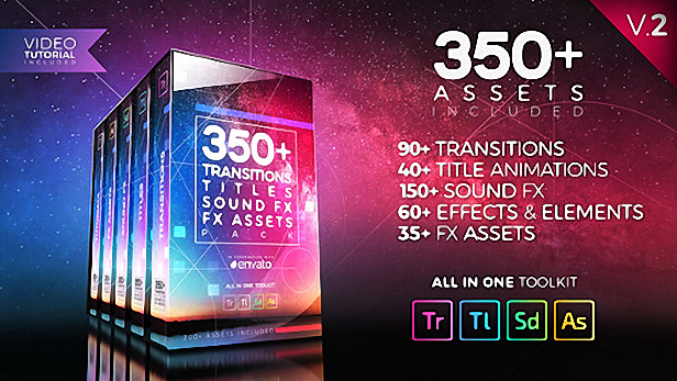 350+ Pack: Transitions, Titles, Sound FX - Project for Premiere Pro (Videohive)